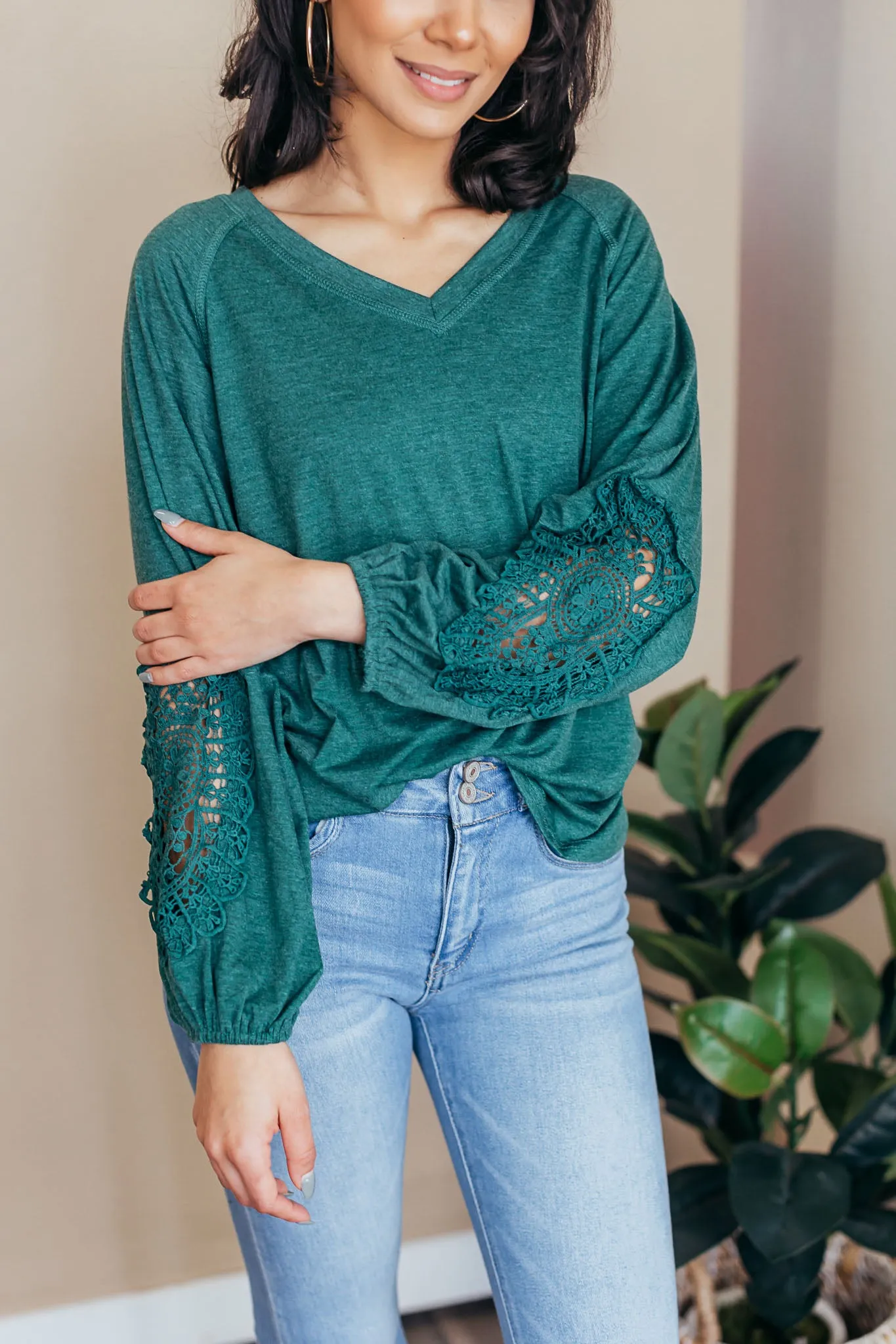 Winter Wonders Crochet Sleeve Top