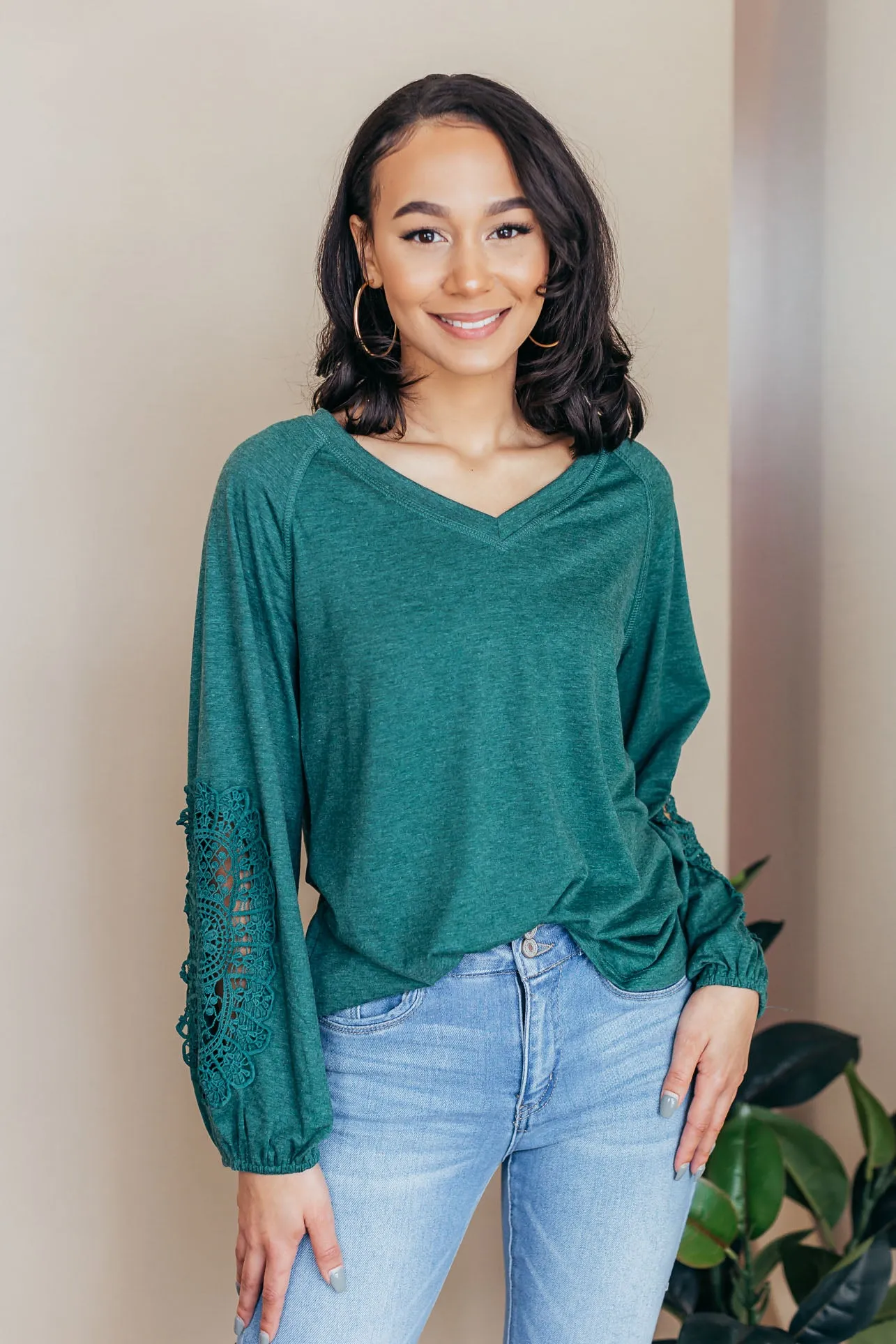 Winter Wonders Crochet Sleeve Top