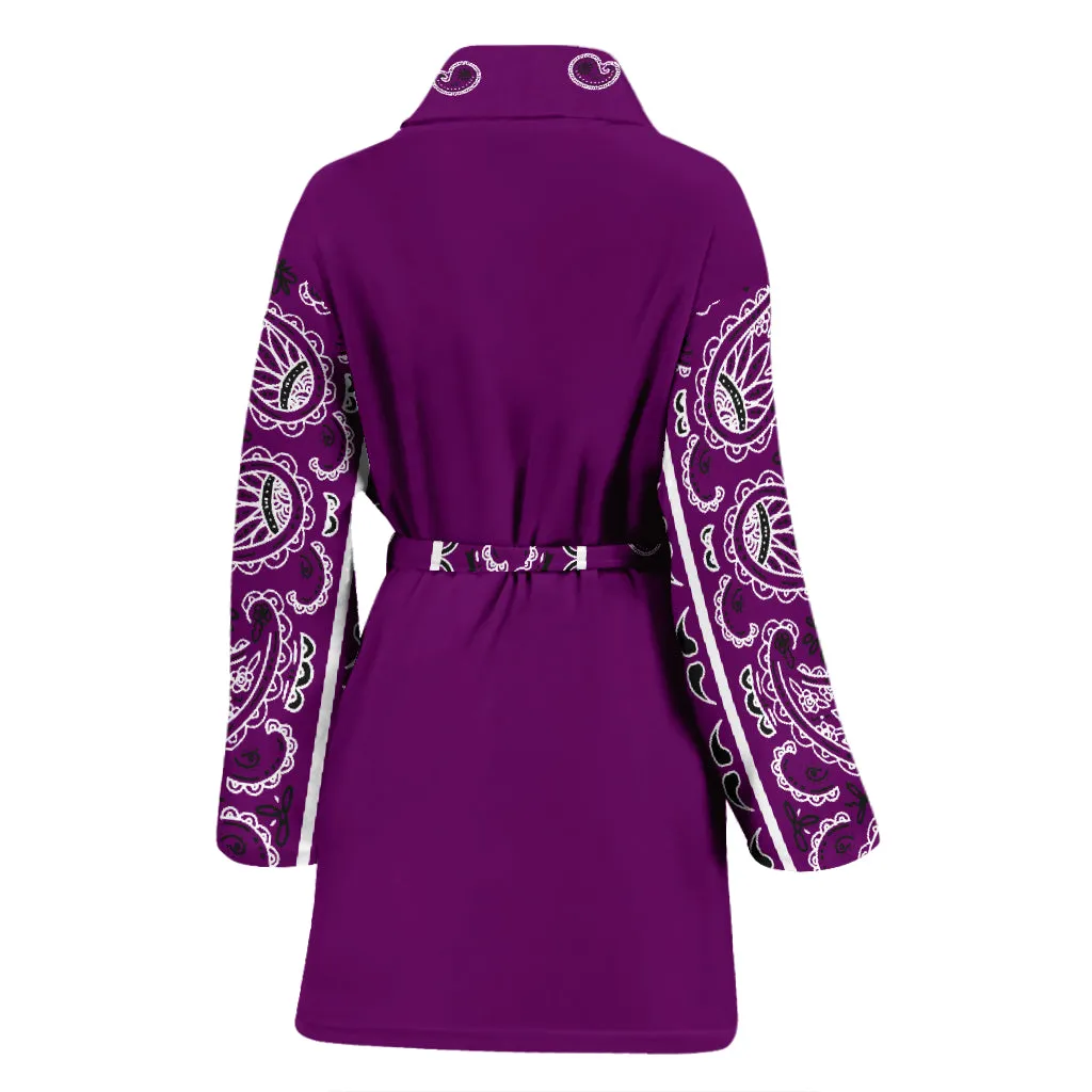 Women's Wild Plum Bandana Bathrobe