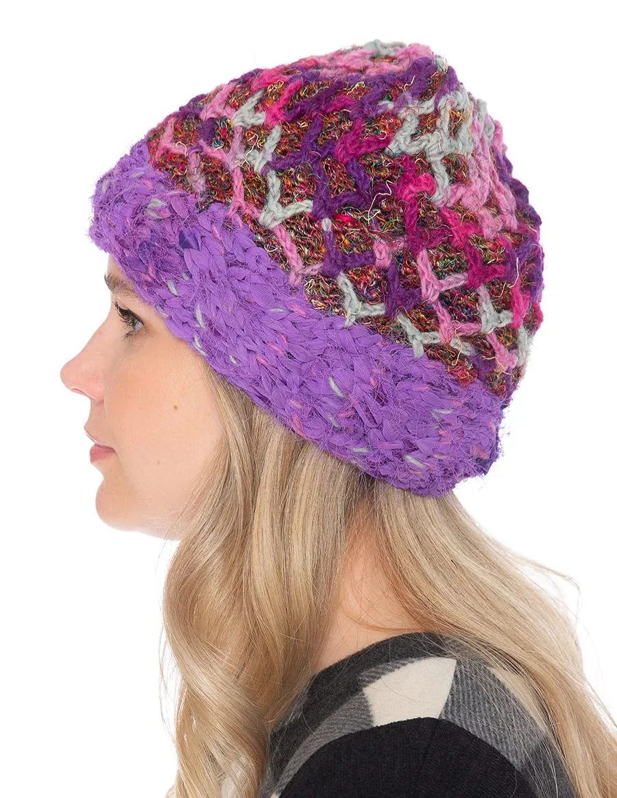 Wool and Recycled Silk Beanie