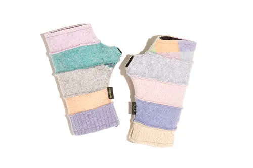 Wool Fingerless Gloves in Pastel